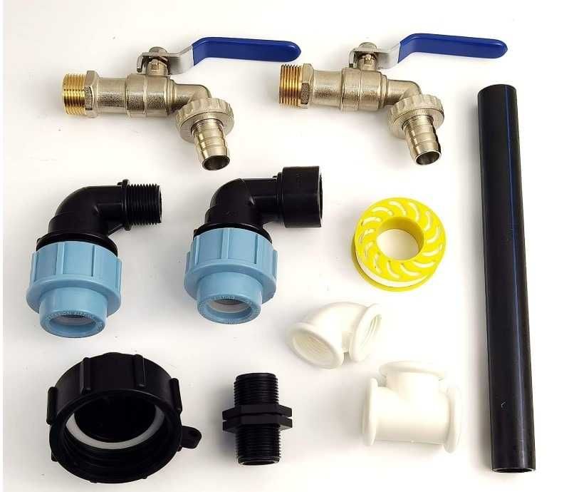 Podwójny kran do mauzera, zestaw do montażu, nieużywany