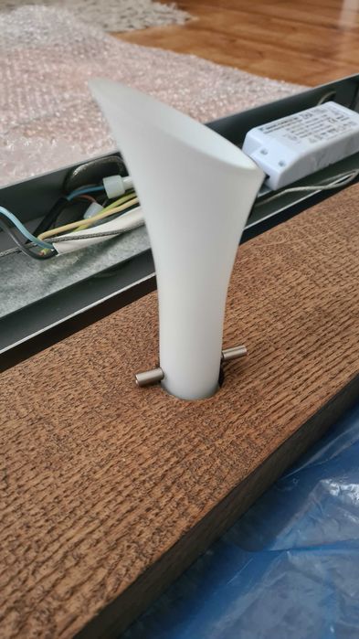 Lampa wisząca drewno, stal