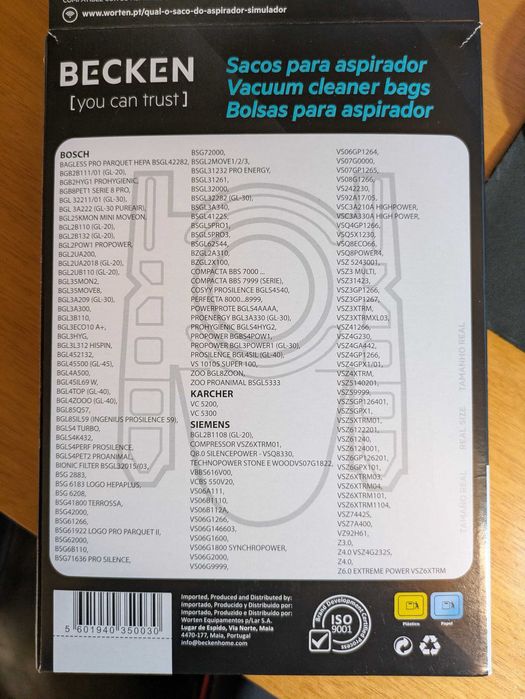 Sacos aspirador ref.523 Bosch, Siemens
