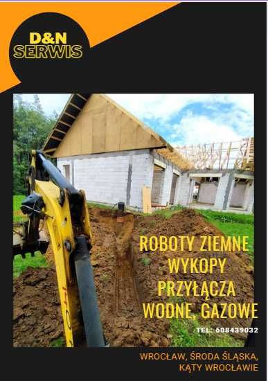 Koparka, minikoparka, roboty ziemne