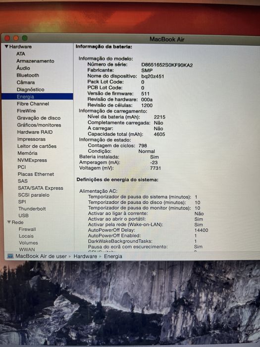 Macbook Air 13” - de 2015