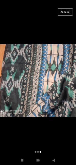Duży cienki komin apaszka szal etno Boho hippie