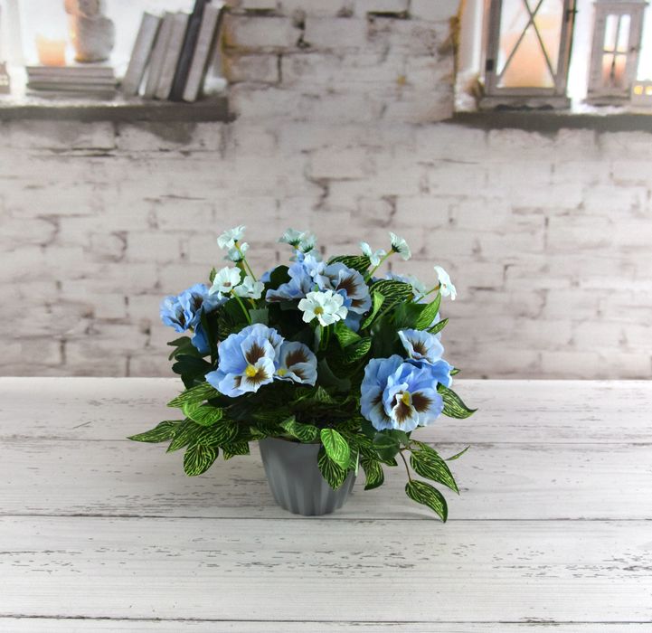 Stroik dekoracja na pomnik kwiaty sztuczne kwiatki wiosenne  SM73