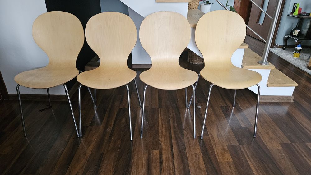 Krzesła gięte ikea 4 sztuki komplet