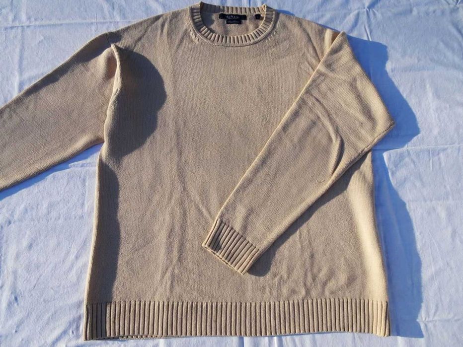 Mc NEAL beżowy sweter męski bawełna L XL