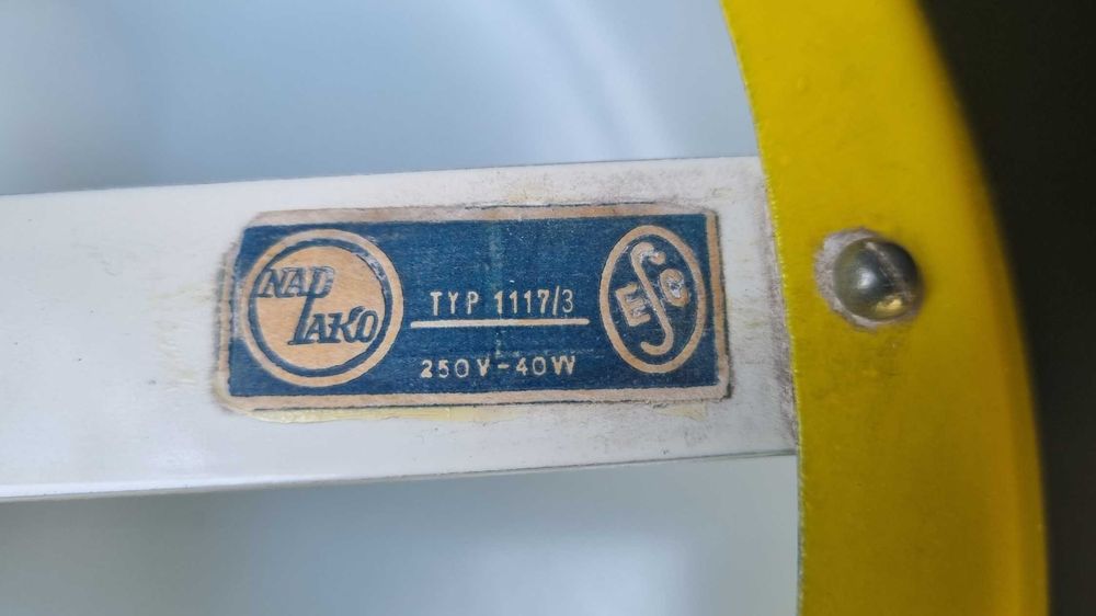 UFO Lampa typ1117 Josef Hurka Napako Czechosłowacja lata 60 70
