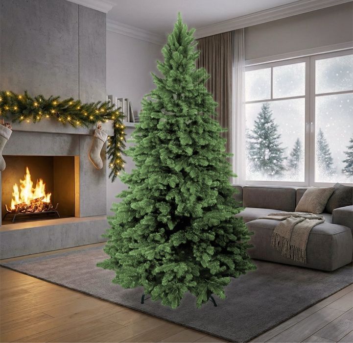 Ялинка Лита Зелена Засніжена Біла 2.2 м. Ялынка 220 мм Сосна Штучна