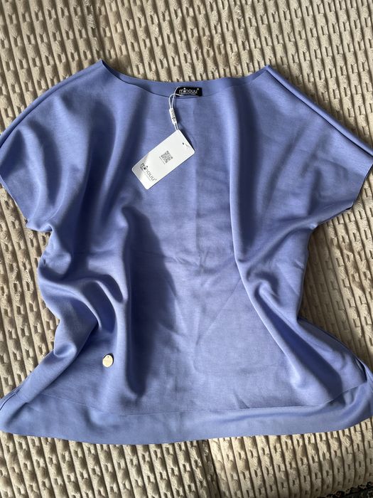 Nowa fioletowa piankowa bluzka Agnes Minouu oversize