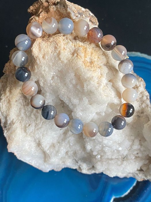 Bransoletka Agat Botswana 8 mm - Indie