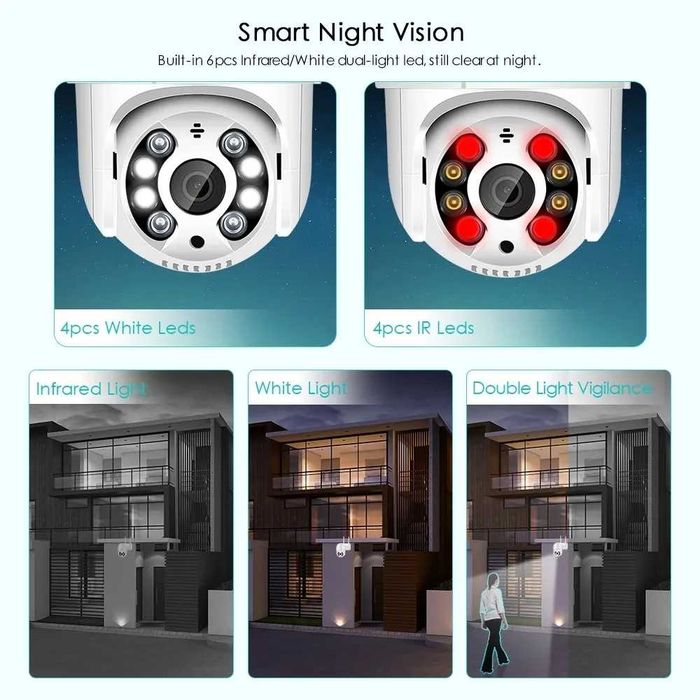 Câmara de Vigilância Wi-Fi 4K Ultra HD ip66 e Alarme NOVA