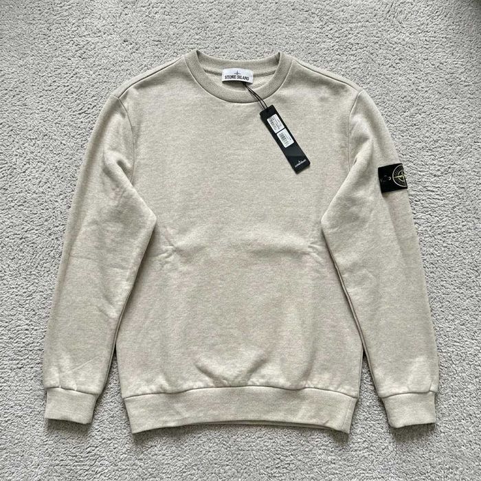 Мужская кофта Стон Айленд • Бежевий Світшот Stone Island