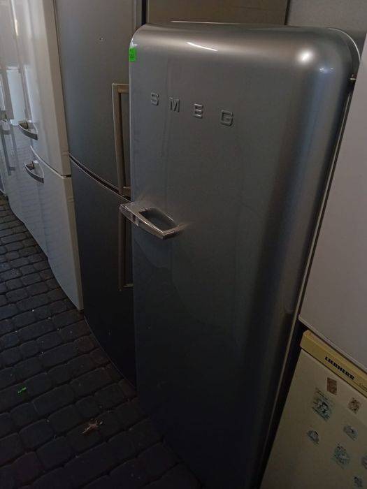 Lodówko zamrażarka retro SMEG 145cm stalowa [gwarancja/dowóz]