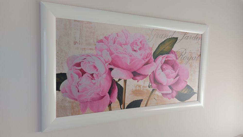 Obraz 50x100 cm Rama biały połysk Ars longa