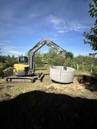 Копання септиків СЕПТИК підКлючБетонні кругиКІЛЬЦЯ екскаватор