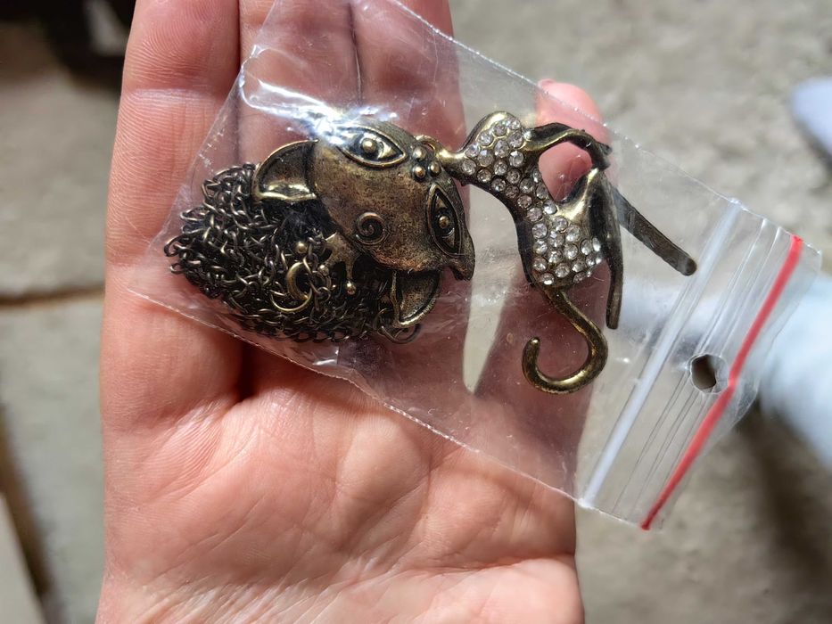 Naszyjnik złoty kot z cyrkoniami