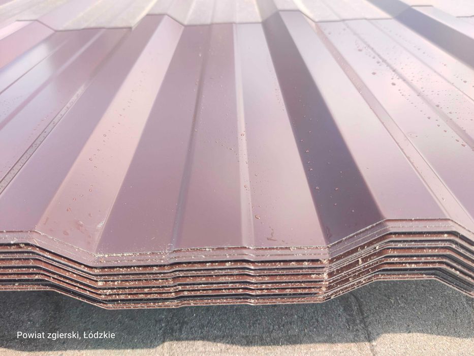 Blacha trapezowa T-18 brąz RAL8017  Zgierz/Łódź,wiaty garaże 2gi 250zł