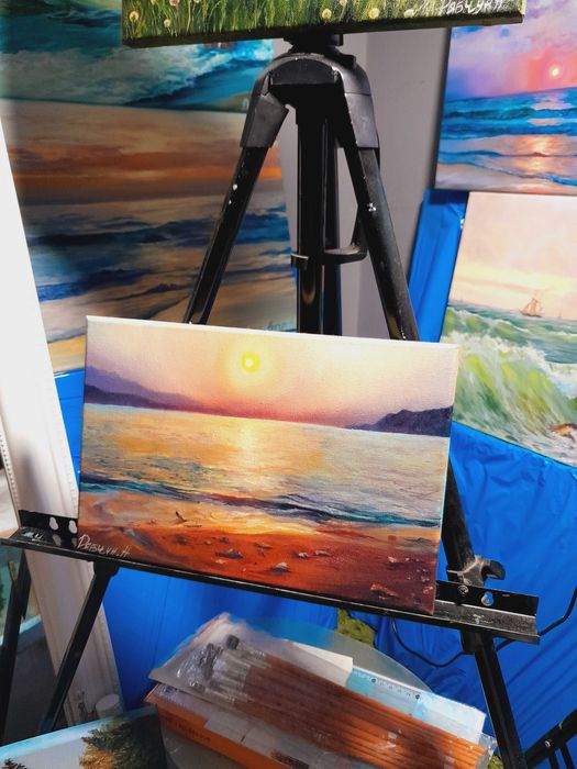 Obraz olejny na płótnie Rajskie Morze 20*30