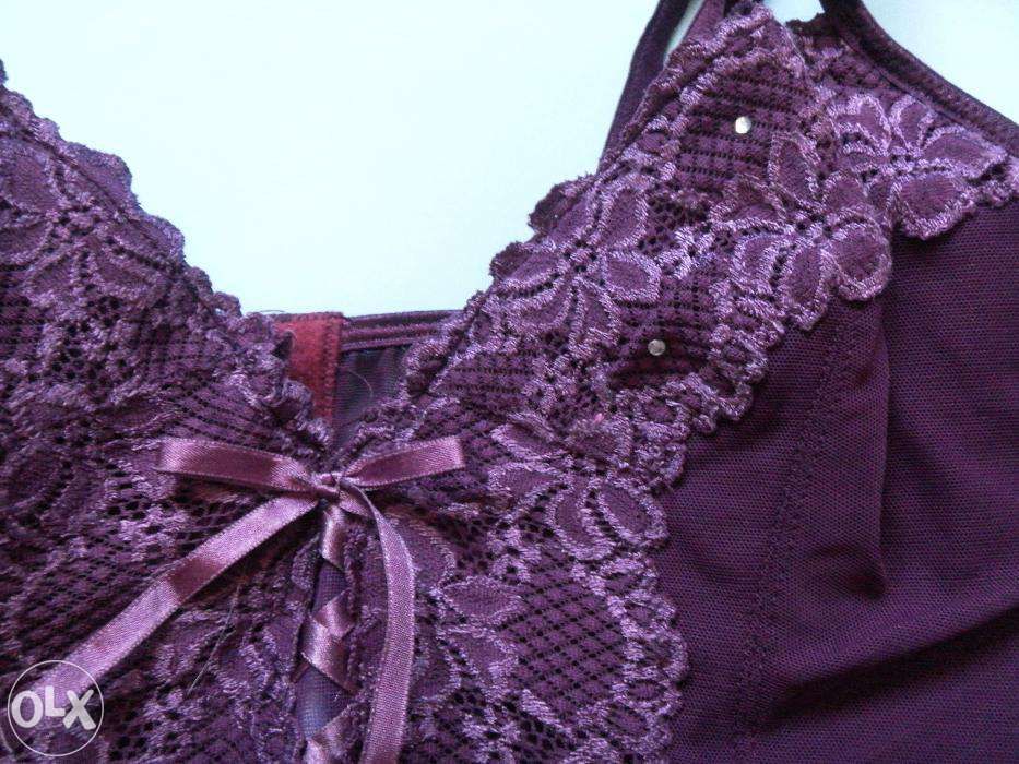 Fioletowy gorset Secret Possessions 80C bielizna damska