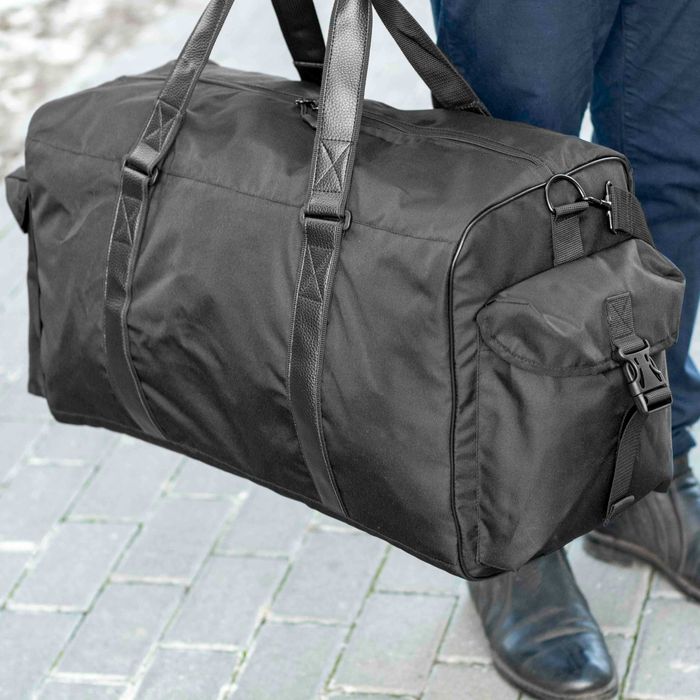 Дорожня сумка Сross на 55 літрів чорна тканина