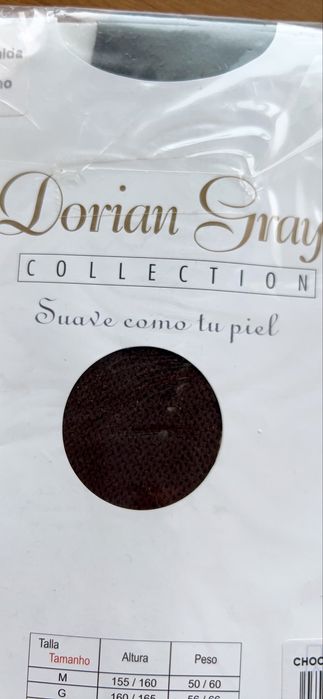 Collants Dorian Gray em rede castanha