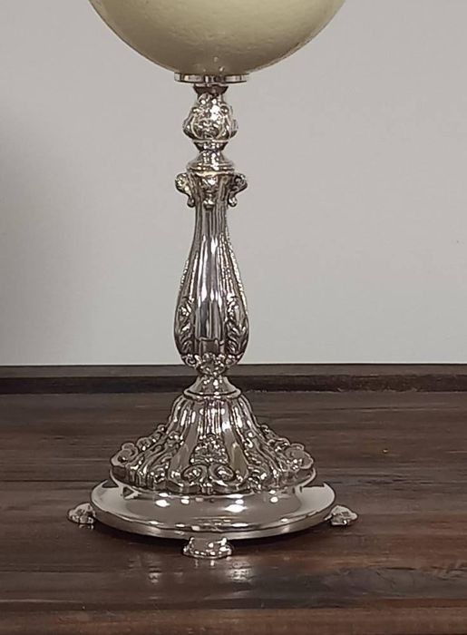 Castical prata portuguesa (contraste javali) e aplicacao ovo avestruz