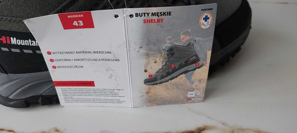 Buty trekingowe HiMountain rozm. 43 Nowe