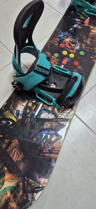 Prancha Snowboard Burton Joystick + Fixações Custom EST + Botas Moto