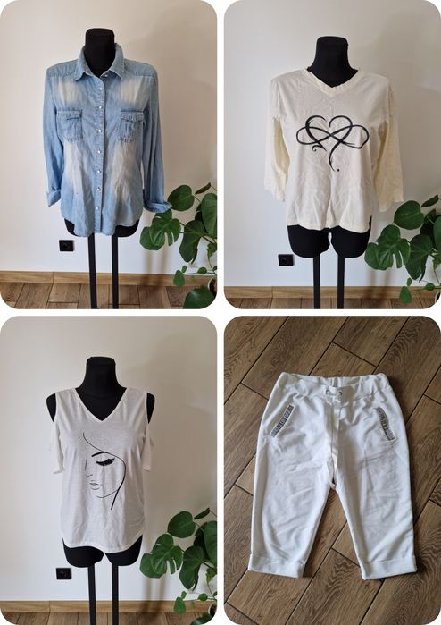 Duża paczka zestaw worek paka ubrań damskich L XL