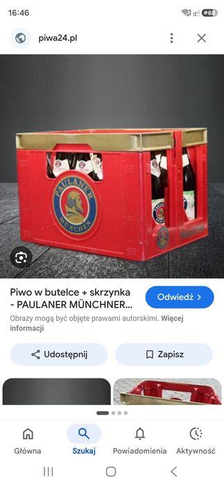 Skrzynka na piwo paulaner rozkładana 2x10 szt