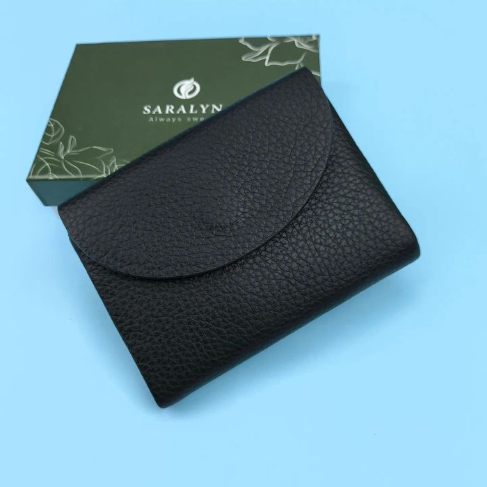 Гаманець жіночий Saralyn маленький кошелек женский эко кожа черный