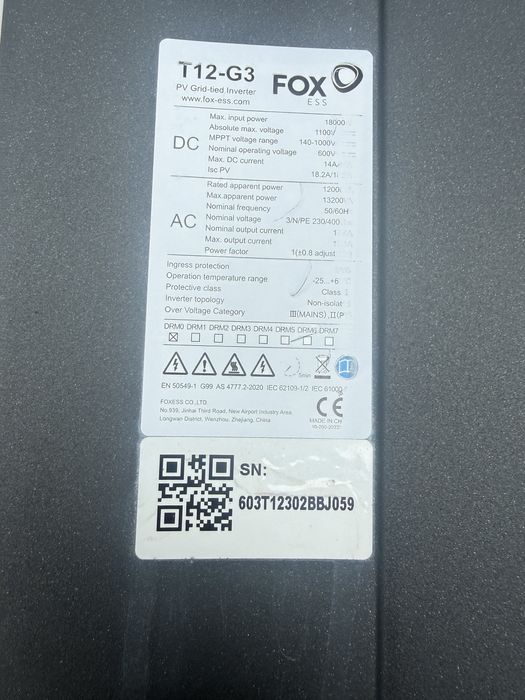 Falownik Fox Ess  T12- G3 sprzedam