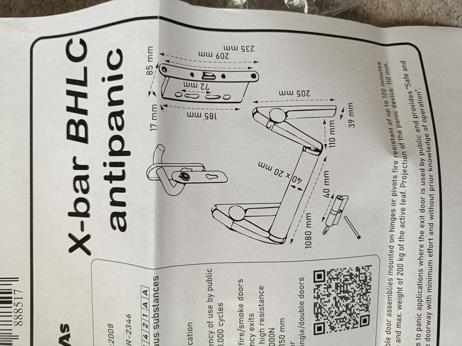 Okucie paniczne Padilla