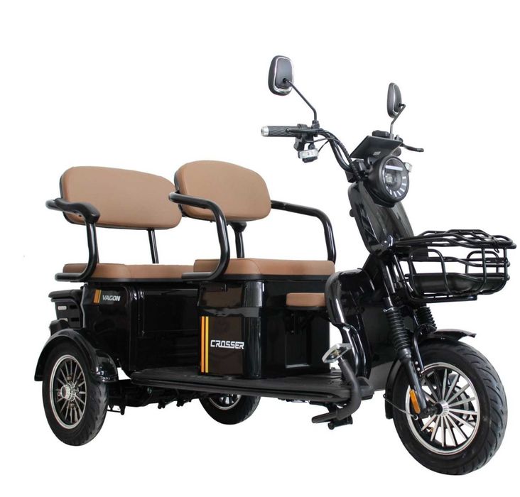 Электротрайк TR-4 VAGON Мотор 800W, 72V 20Ah (6 АКБ), колеса 10-3.0