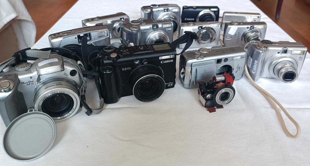 12 máquinas fotográficas compactas avariadas - Pack 1