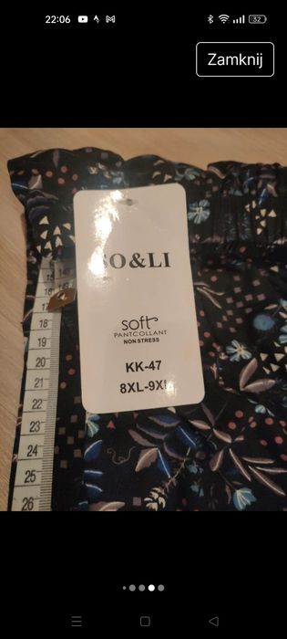 Duże, dzianinowe spodnie 8XL