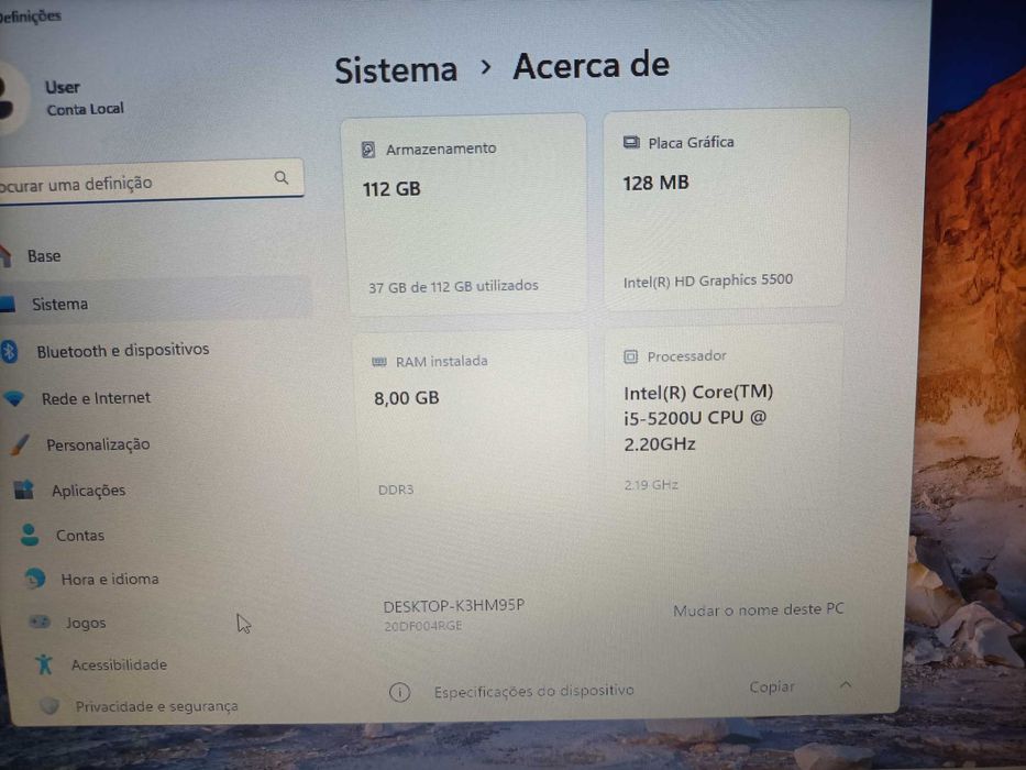 Lenovo ThinkPad E550 core i5 RAM 8gb SSD 120gb