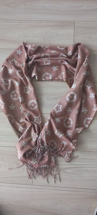 Szal damski brązowy