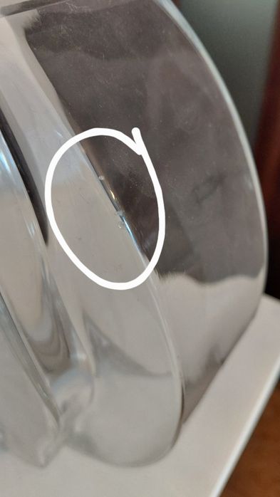 Ваза скляна прозора 22 см висота