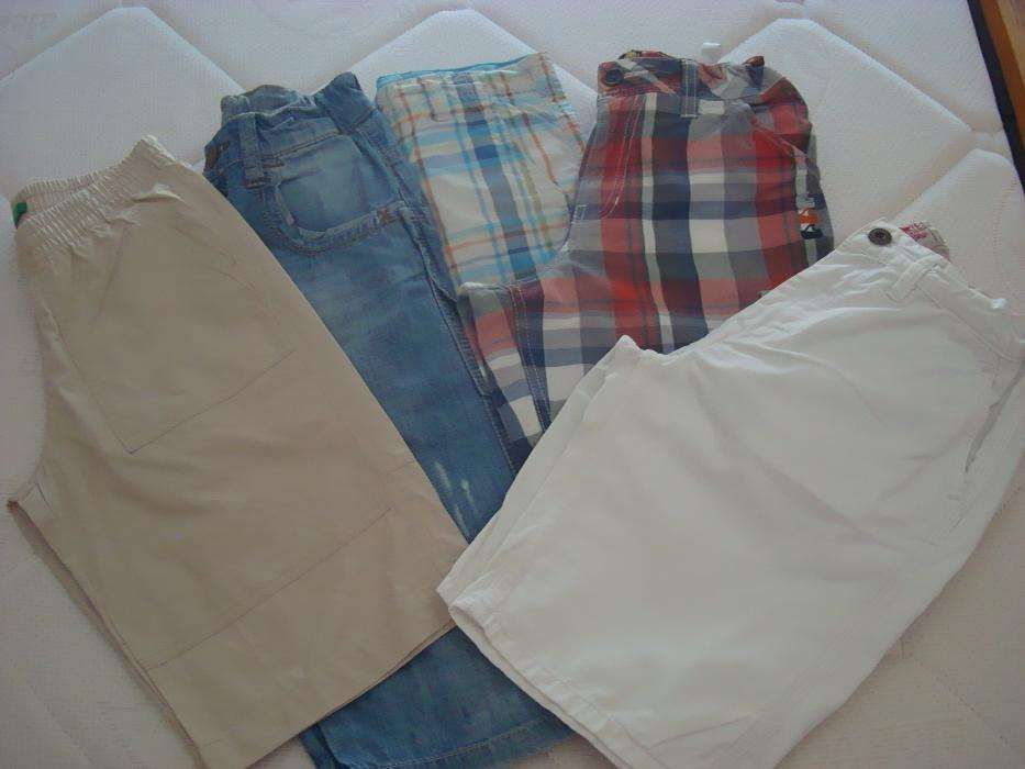 Lote de 5 pares de calções para menino 8 anos