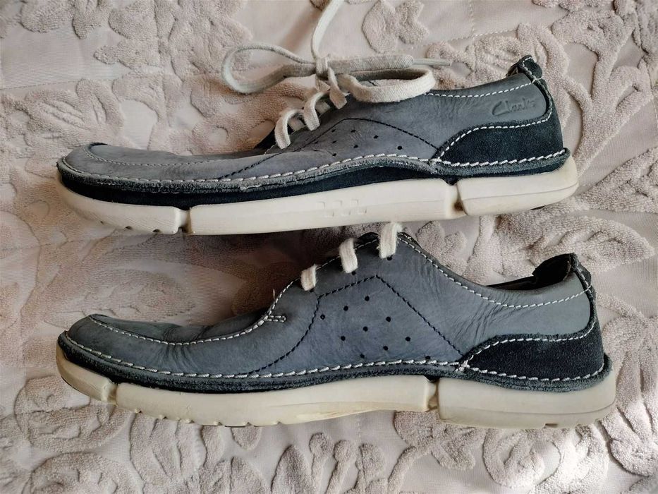 Clarks, niebieskie, zamsz, rozm.7G/41/26cm, stan BDB