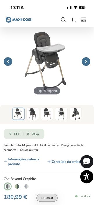 Cadeira refeição bebe - Maxi Cosi - Minla