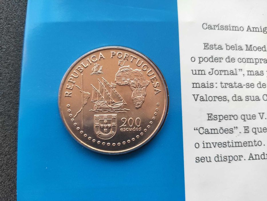 Moeda de 200$ Comemorativa - Tratado de Tordesilhas