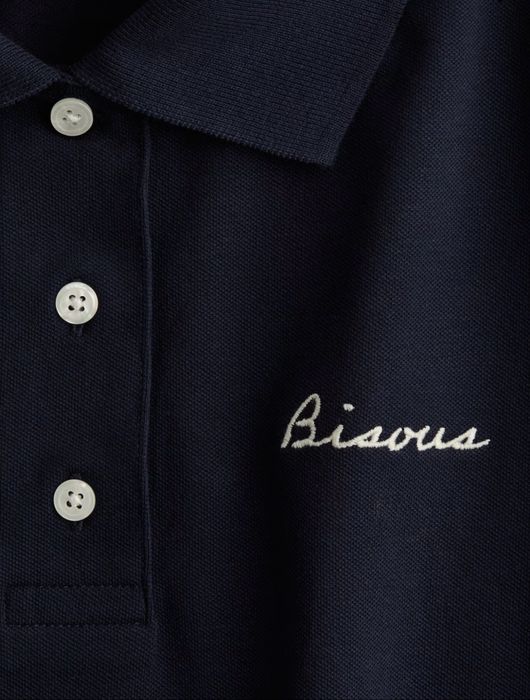 Футболка-поло H&M темно-синя miu miu