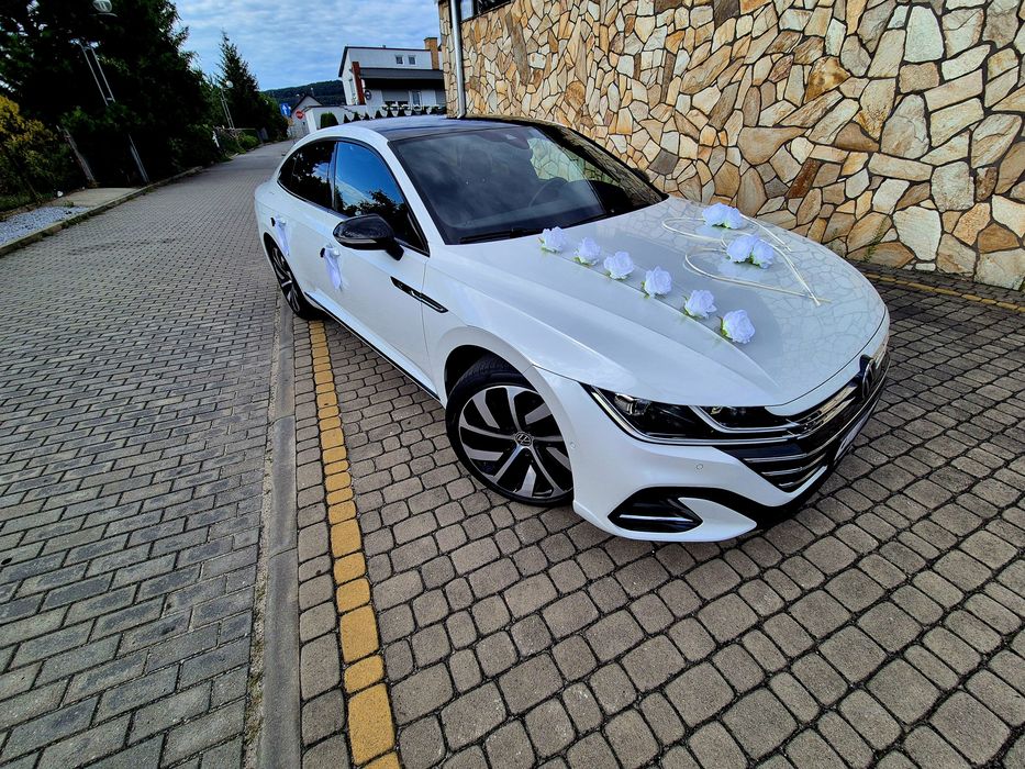 Volkswagen Arteon R-Line samochód, auto do ślubu, biała perła