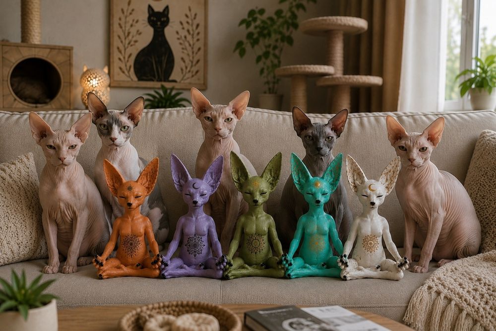 Сфінкс. Котик. Коти лисі. Фігурка кота.
