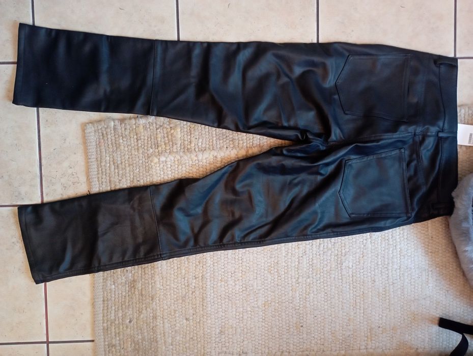 Spodnie imitacja skóry H&M