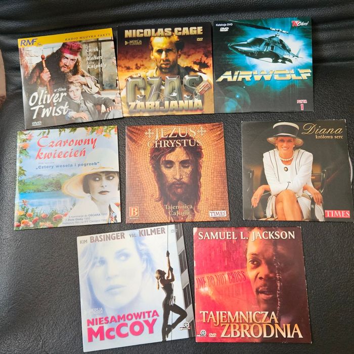 Zestaw 8 filmów dvd