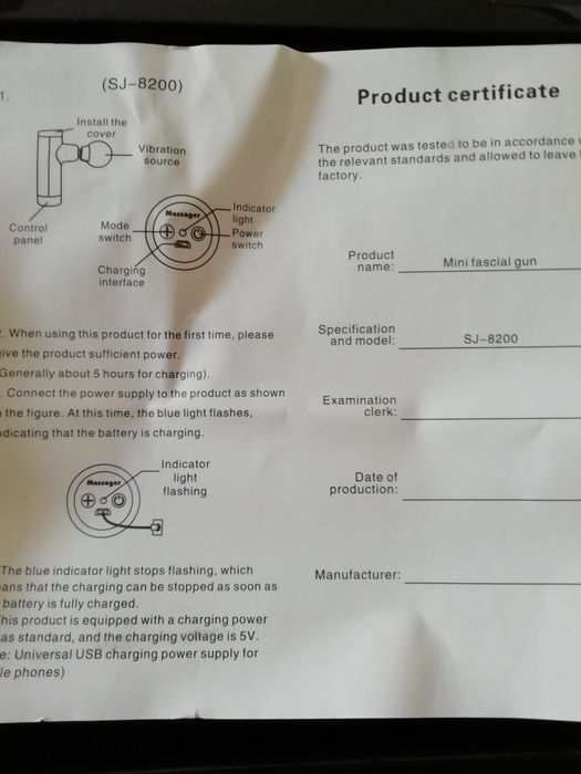 Mini máquina massagens