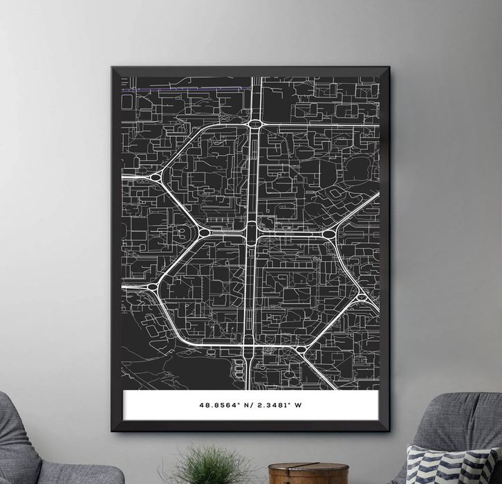 Постери з картою вашого міста