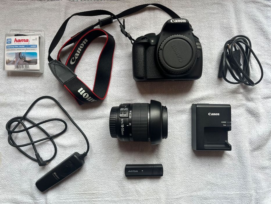 Canon 1200D + Bag + Acessórios